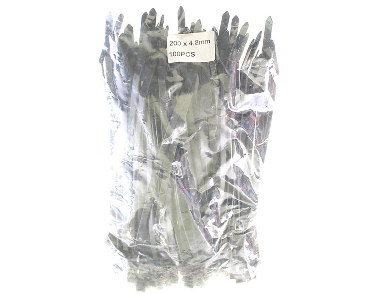 Cable Ties 200mm x 4.8mm Black (100 Pack)